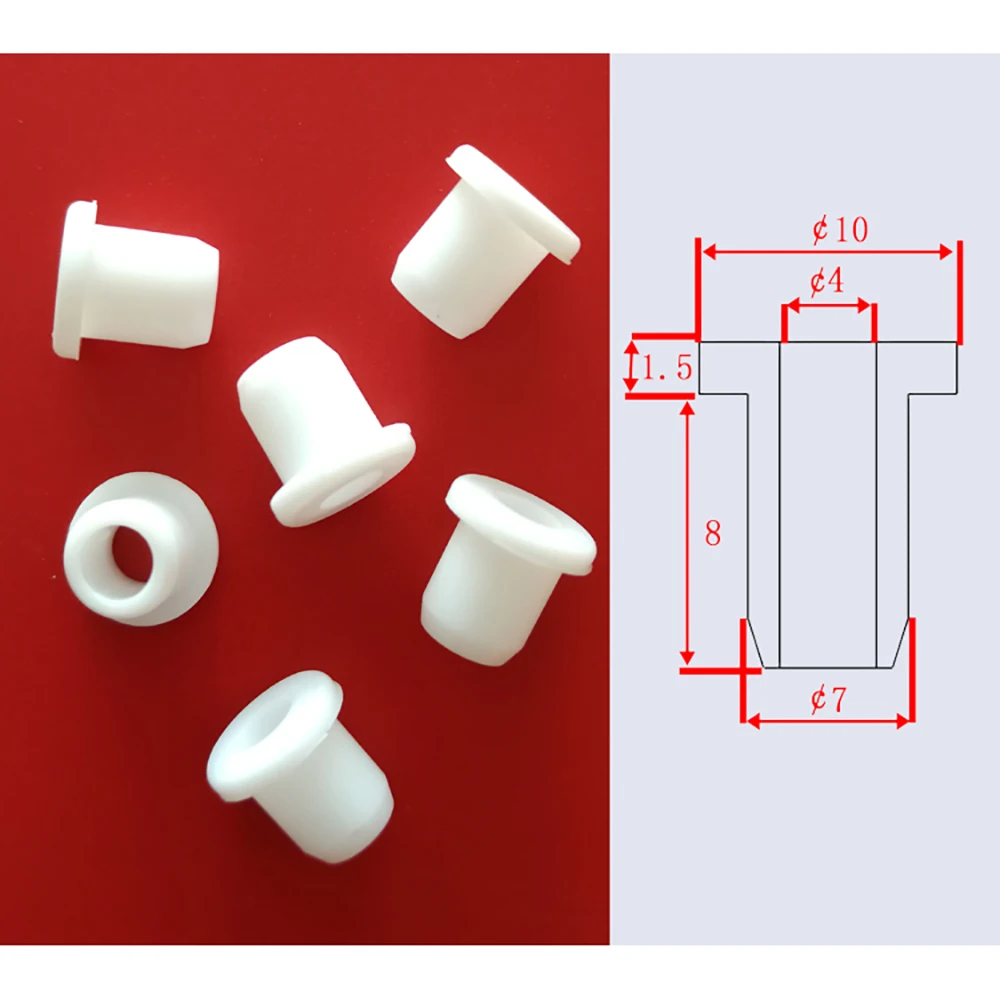 4/10/20/50/100/200Pcs 5mm-28mm Silicone Grommet Bungs Cable Wiring Protective Cover Through Hole White