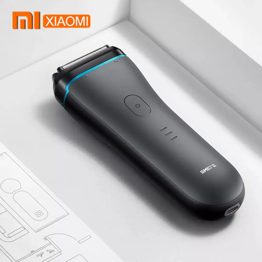 Xiaomi Smate, электрическая Мужская бритва, возвратно-поступательная, 3 лезвия, электрическая i-Shaver, 3 минуты, быстрая зарядка, бритва, сухая/влажная, водонепроницаемая