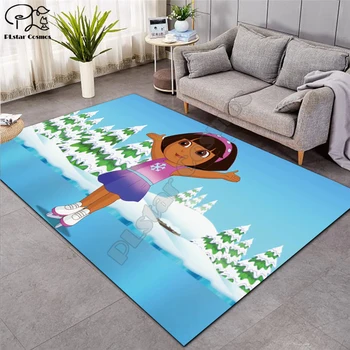 

Dora Cartoon funny carpet Anti-Skid Area Floor Mat 3D Rug Non-slip Mat Dining Room Living Room Soft Bedroom Carpet style-04