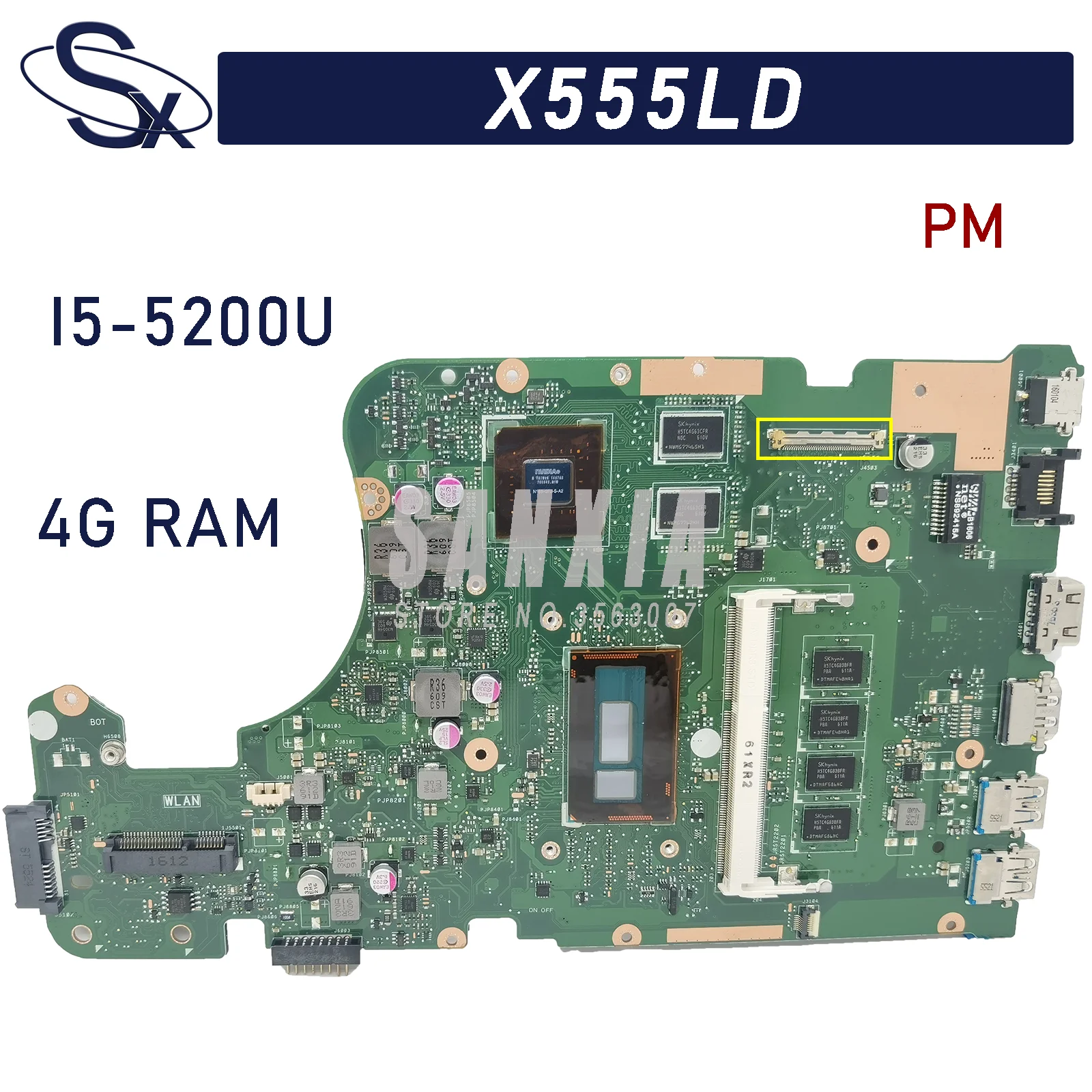 KEFU X555L подходит для ASUS X555LJ X555LD X555LI X555LDB X555LF X555LN X555LB материнская плата I5-5200U 100% ТЕСТ