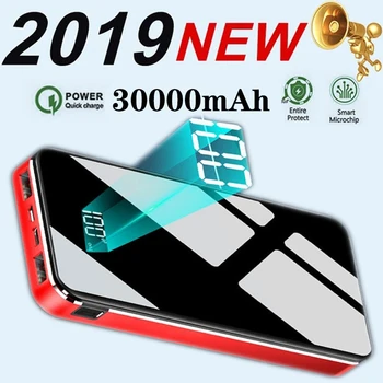 

Full Screen Power Bank 30000mAh Powerbank External Battery Portable Fast Charger for All Smartphone Bank Waterproof