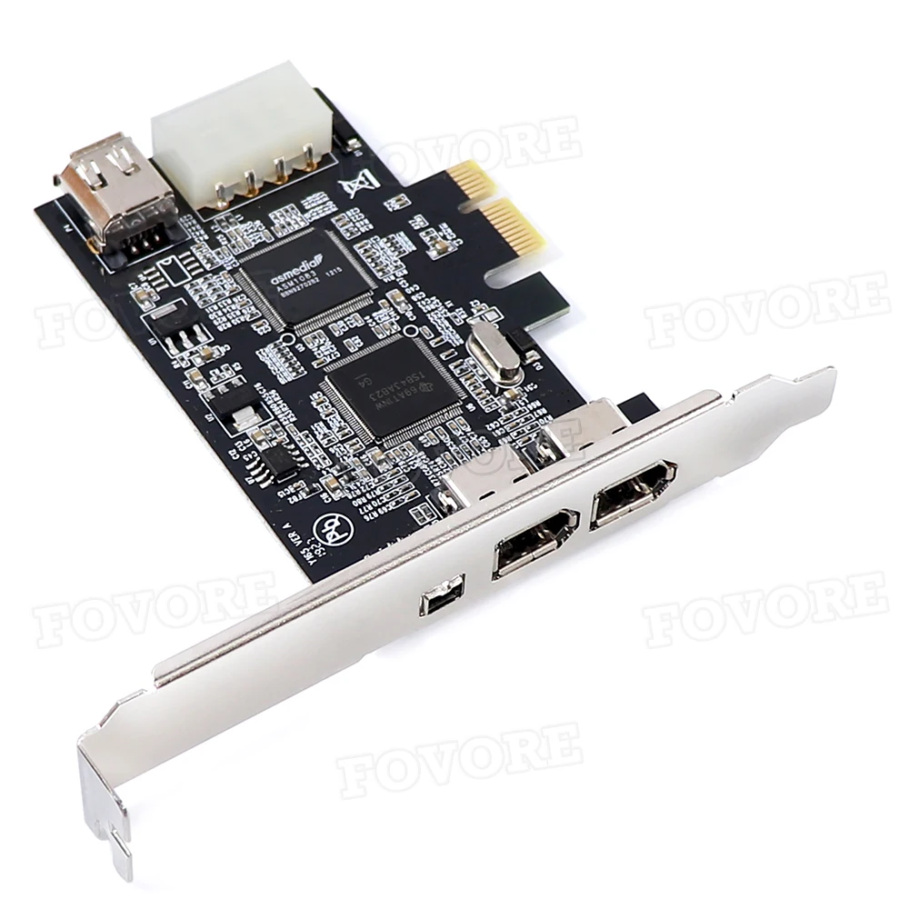 PCI-e 1X IEEE 1394A 4 Port(3+1) Firewire Card Adapter 1 Set With 6 Pin To 4 Pin IEEE 1394 Cable For Desktop, ssd adapter card,pcie adapter card,pcie expansion card,pcie usb adapter card