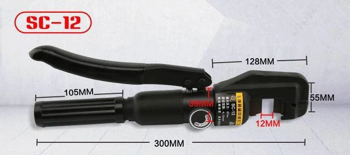 Быстрый Гидравлический Стальной сдвиг SC-12-16-22mm гидравлический сдвиг резки машина сдвига с сильным сдвигом - Цвет: SC-12 black