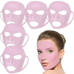 Reusable Silicone Facial Mask Cover for Enhanced Moisturizing and Travel-Friendly Beauty Care (1Pcs Pink)
