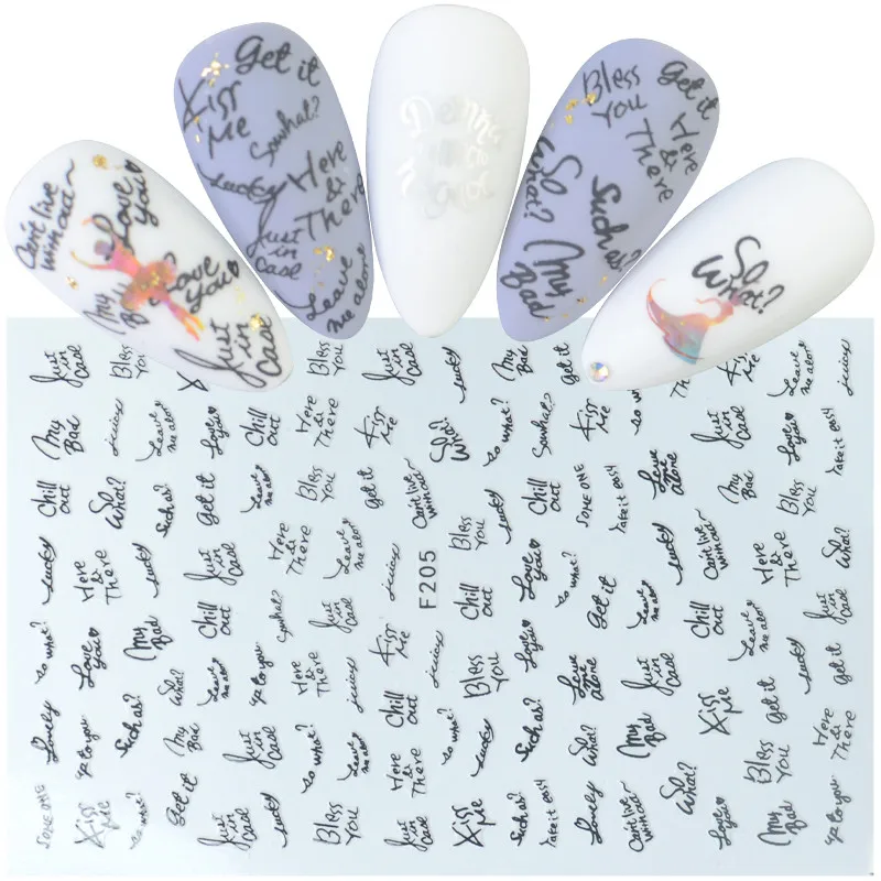 letter nail decals