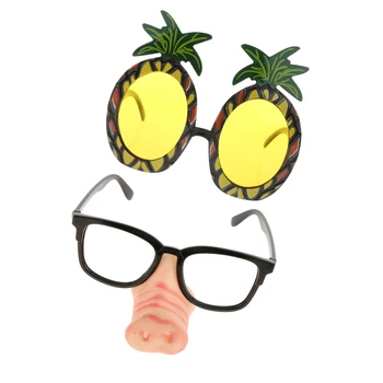 

Funny Pig Nose Party Glasses Fruit Beach glasses Fancy Dress Hawaiian Beach Pineapple Sunglasses