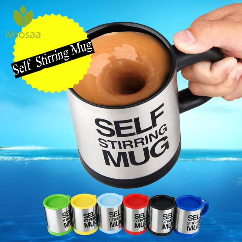  400ml Mugs Automatic Electric Lazy Self Stirring Coffee Milk Mug Cup Mixing Mug Smart Stainless Ste