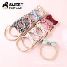 Европейский и американский стиль,, корейский стиль, милый Модный маленький сетчатый материал, милый детский головной убор с бантиком, ободок для волос