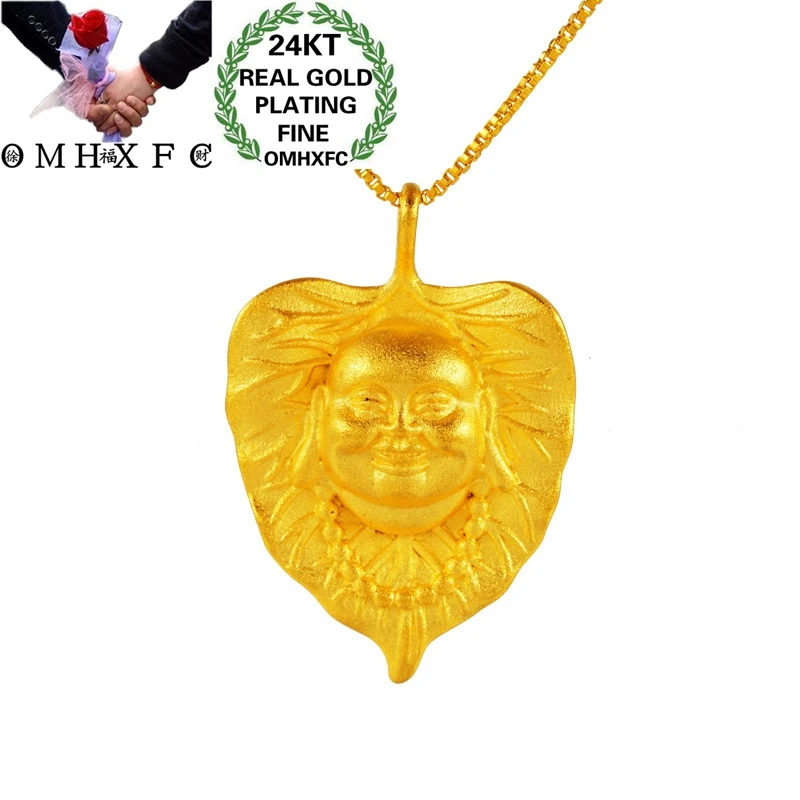 OMHXFC Jewelry Wholesale PN473 European Fashion Fine Woman Girl Party Birthday Wedding Gift The Buddha 24KT Gold Pendant Charm | Украшения
