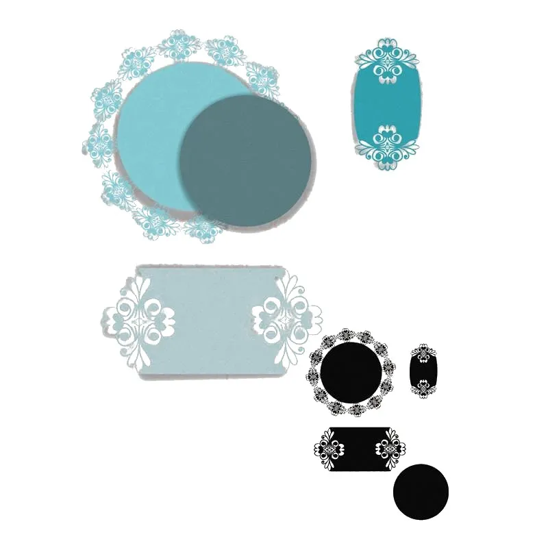 

InLoveArts Dies Lace Oval Frame Metal Cutting Dies DIY Scrapbooking Craft Card Embossing Die Cut New Template Stencil