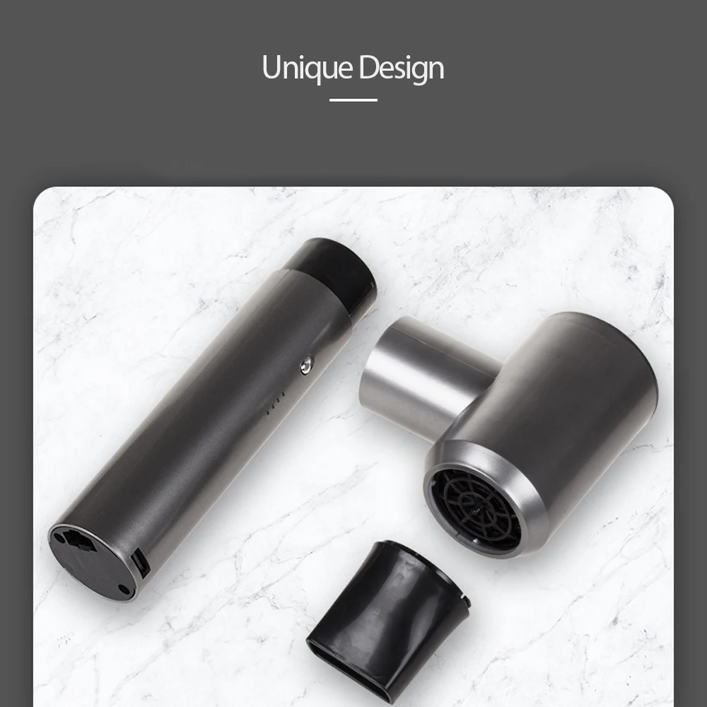  Enhance Travel Charging Hair Dryer with 2 Batteries Air Duct and Battery Detachable Portable Wirele