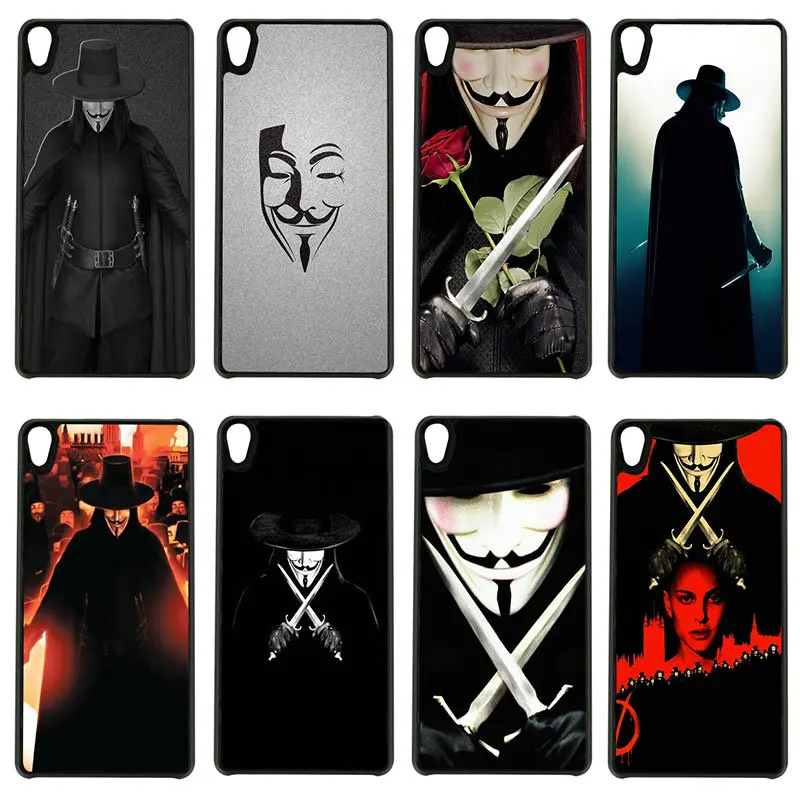 Hot V for Vendetta Mask Mobile Phone Cases Hard PC Cover Sony Xperia z1 z2 z3 z4 z5 m4 m5 X XA XA1 XZ E4 E5 Compact Shell | Мобильные