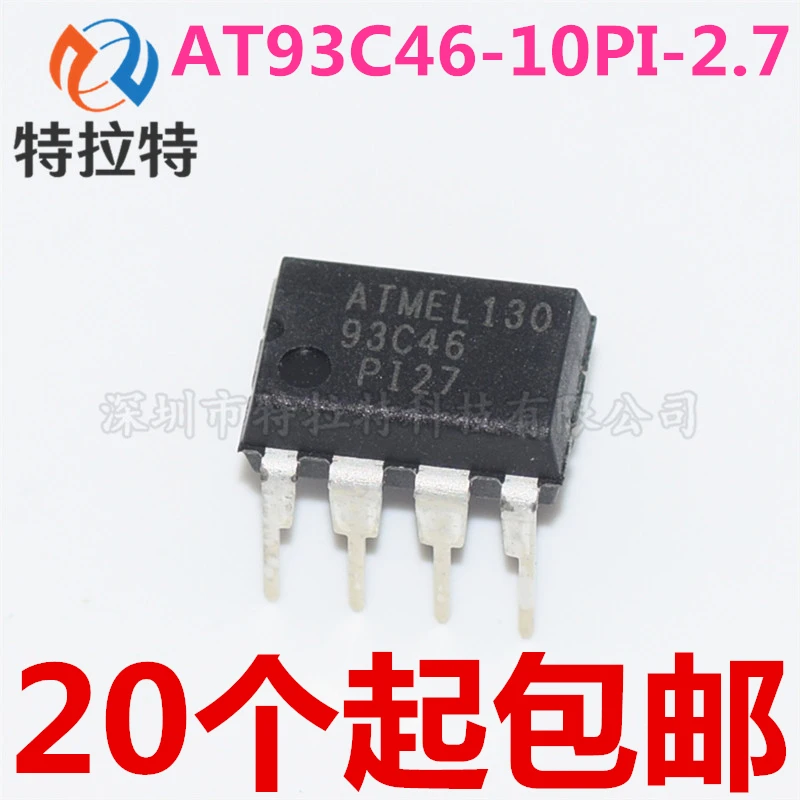 10 шт./лот AT93C46 93C46 DIP-8 EEPROM 64x16 новый оригинальный | Электронные компоненты и