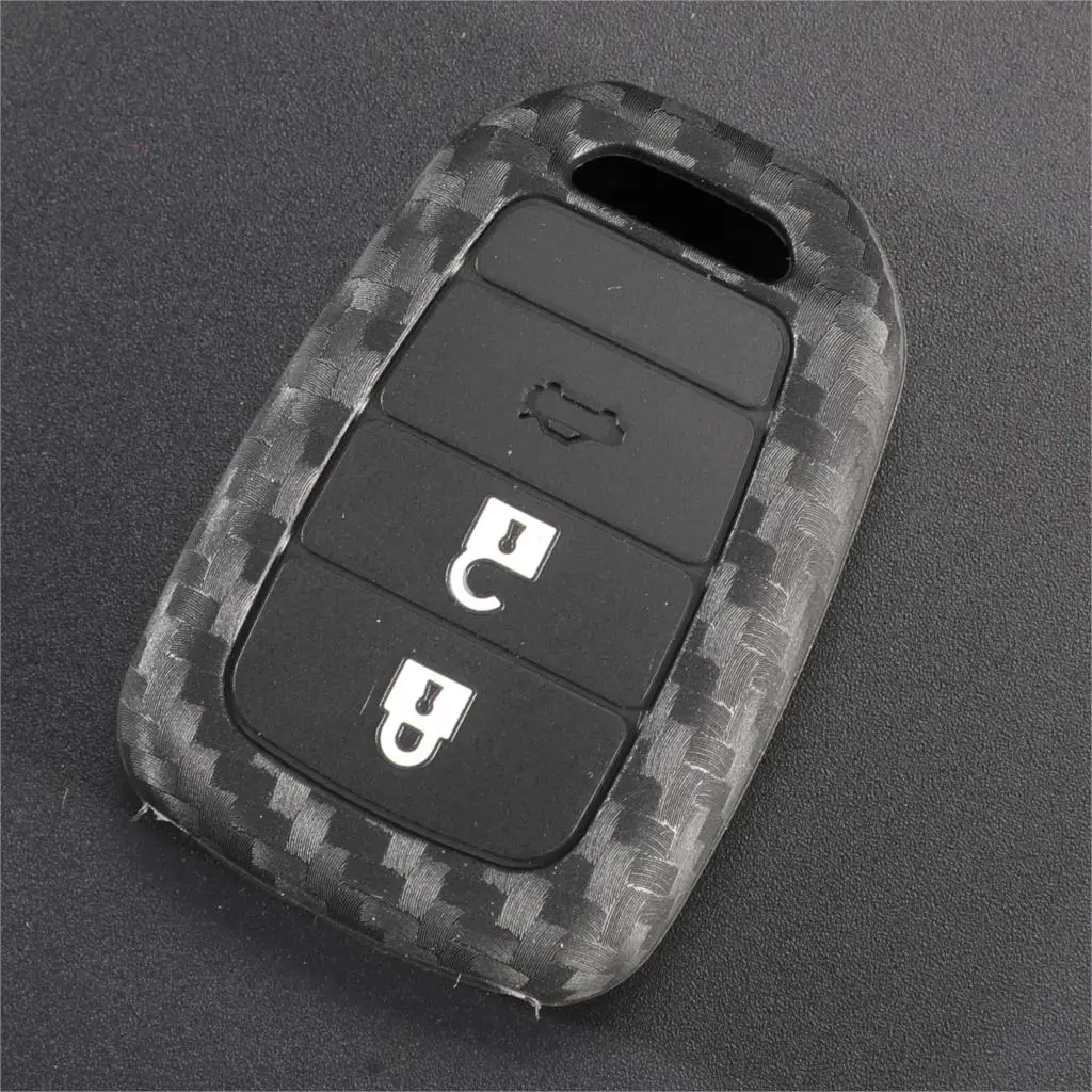 Jingyuqin 10 шт. 2/3 кнопки силиконовый чехол для дистанционного ключа для Honda FIT XRV VEZEL CITY JAZZ CIVIC HRV Fob карбоновый чехол для стайлинга автомобилей - Название цвета: Only Cover
