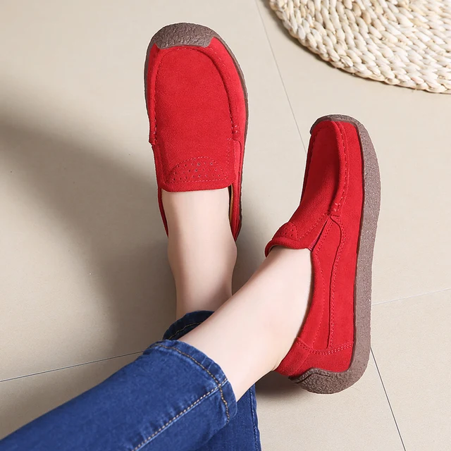 Valstone Woman Loafers Casual Moccasins Faux Suede Quality Female Flat Shoes Slip On 2021 Ladies Comfort Zapatos Mujer Plus Size 5