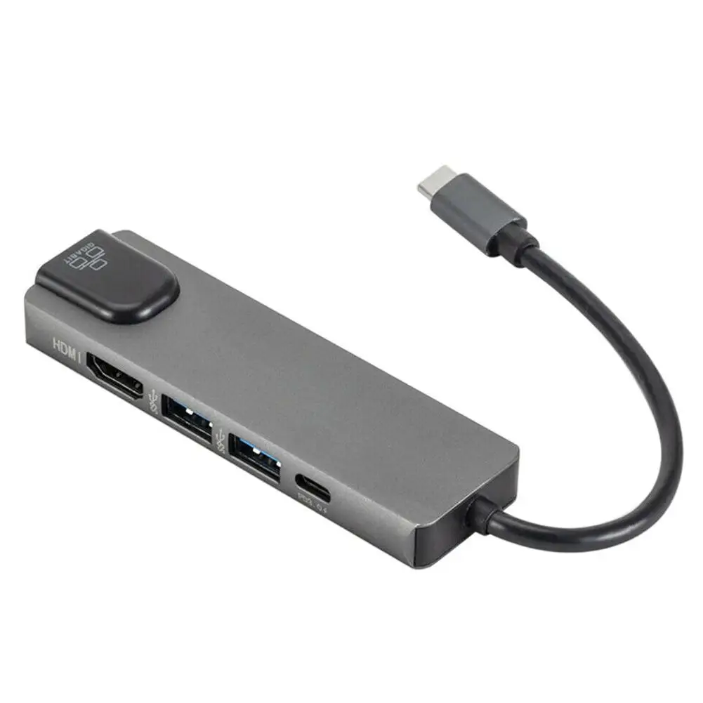 5 in 1Type C HUB 4 Port USB-C to USB 3.0 Splitter Converter Adapter Cable for Macbook Pro iMac PC Laptop Notebook Accessories
