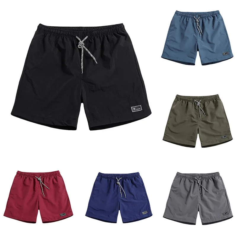 Casual Shorts Men Summer Jogger Board Short Bottoms Mens Breathable Elastic Waist Plus Size Beach Shorts 2020