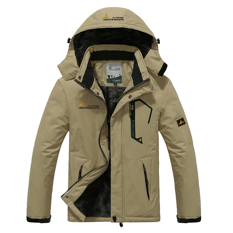 Зимняя мужская куртка, 5XL, 6XL, толстая, теплая, парка, пальто, водонепроницаемая, с карманами, с капюшоном, флис, ветровка, куртка, мужские пальто