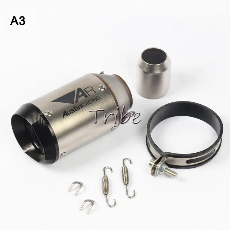 A3 Echappement Moto Escape Akrapovic глушитель мотоцикла для мотокросса Pitbike DB kille для Auston Racing ZX6R S1000RR Z900 ER6N - Цвет: A3