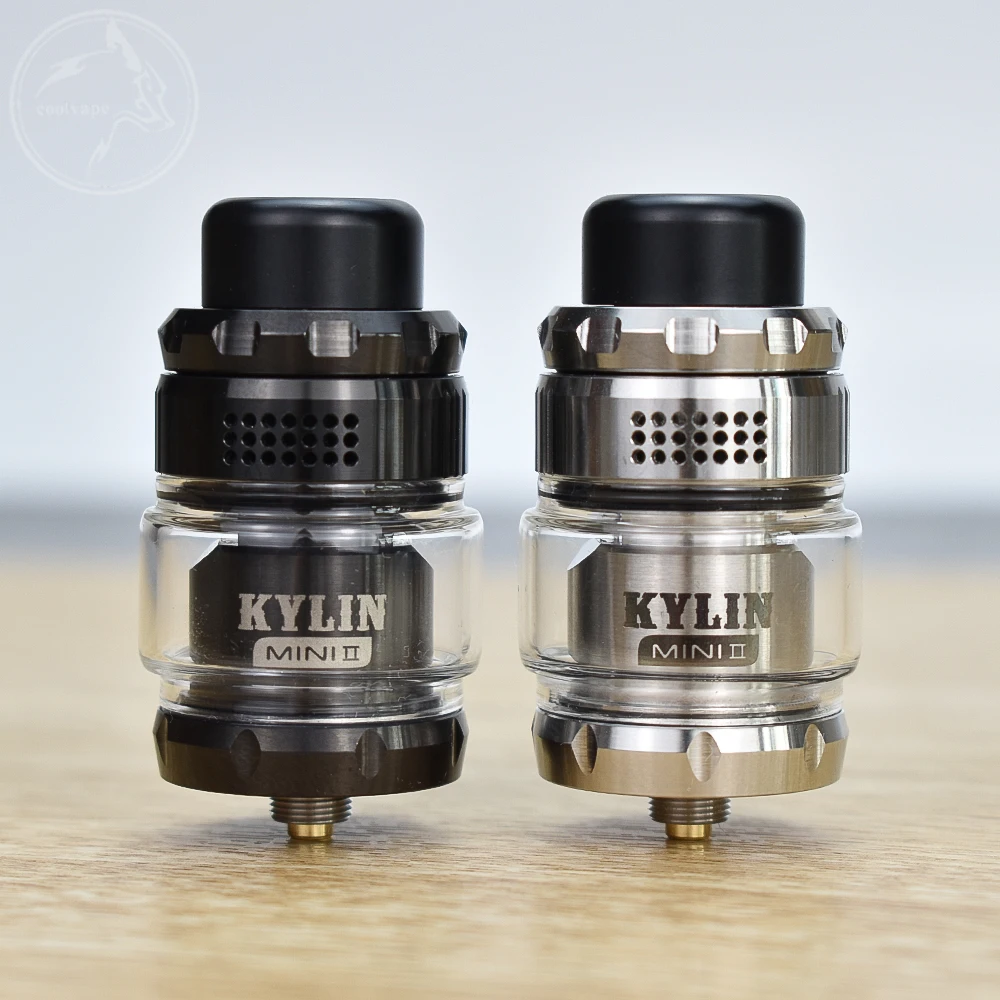 Kylin-atomizador Mini V2 RTA 316ss, bobina única, 3ml/5ml de capacidad, 24,4mm, reconstruible, rosca 510, tanque de cigarrillo electrónico vs Zeus rta X Mesh