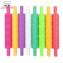 Портативная рельефная Скалка с антипригарным дизайном и рисунком помадки Скалка инструмент помадка, кондитерские изделия инструменты для украшения торта