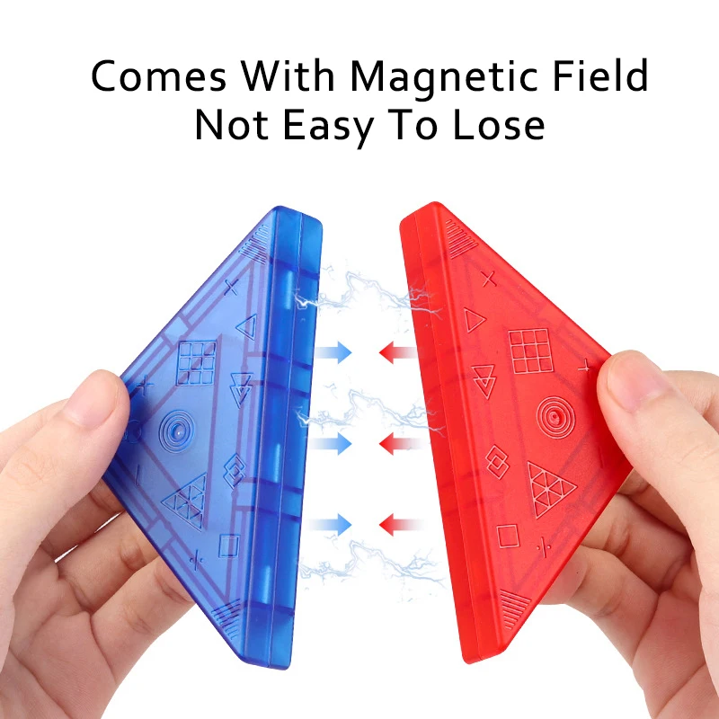 Montessori Magnetic Tangram Jigsaw Toys Children Soma Cube Rainbow Transparent Blocks Color Shape Matching Games Educational Toy 4