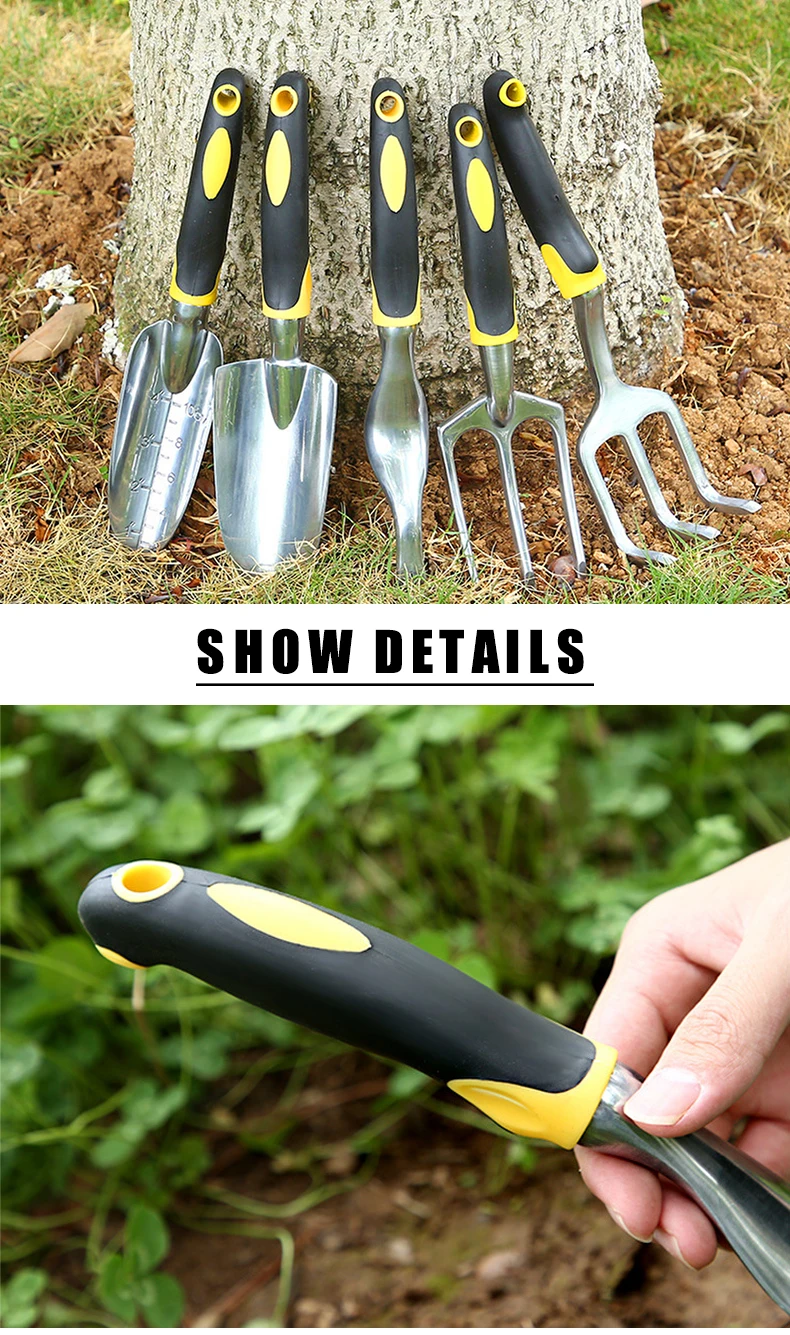 Garden Hand Tool Set Trowel Shovel Rake Cultivator Weeder