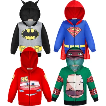 

Boy Hoodies Sweatshirt children coat Captain America Iron Man Batman The Flash Spider-Man Coats For Boys Full Sleeve Kids Clothe