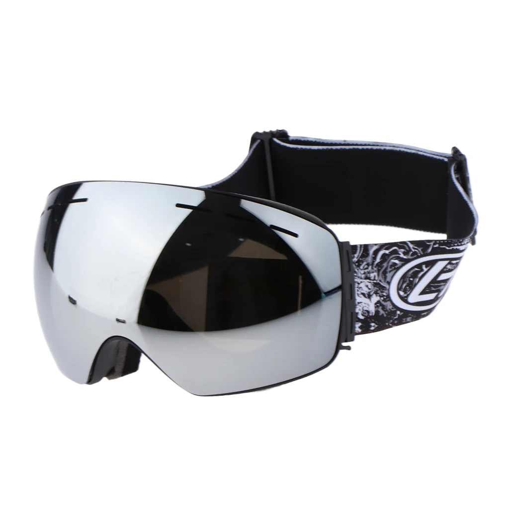 Лыжные очки, двухслойные, противотуманные, для сноуборда, катания на лыжах, очки для сноуборда, очки для снежного спорта, очки, противотуманные, лыжная маска - Цвет: Silver Eyeglass Bla
