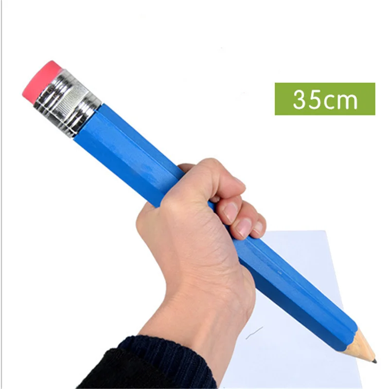 

1Pcs 35cm Wooden Colorful Handcraft Large Pencil Mark Painting School Office Supplies Student Stationery Gift