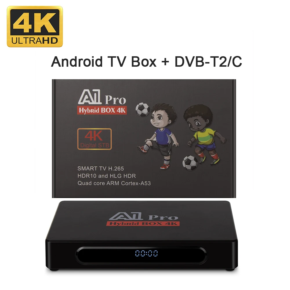 4K Android 9 0 ТВ коробка для приставки Amlogic S905D 1 ГБ 8 H.265 HEVC DVB T2 цифровой тюнер Combo C