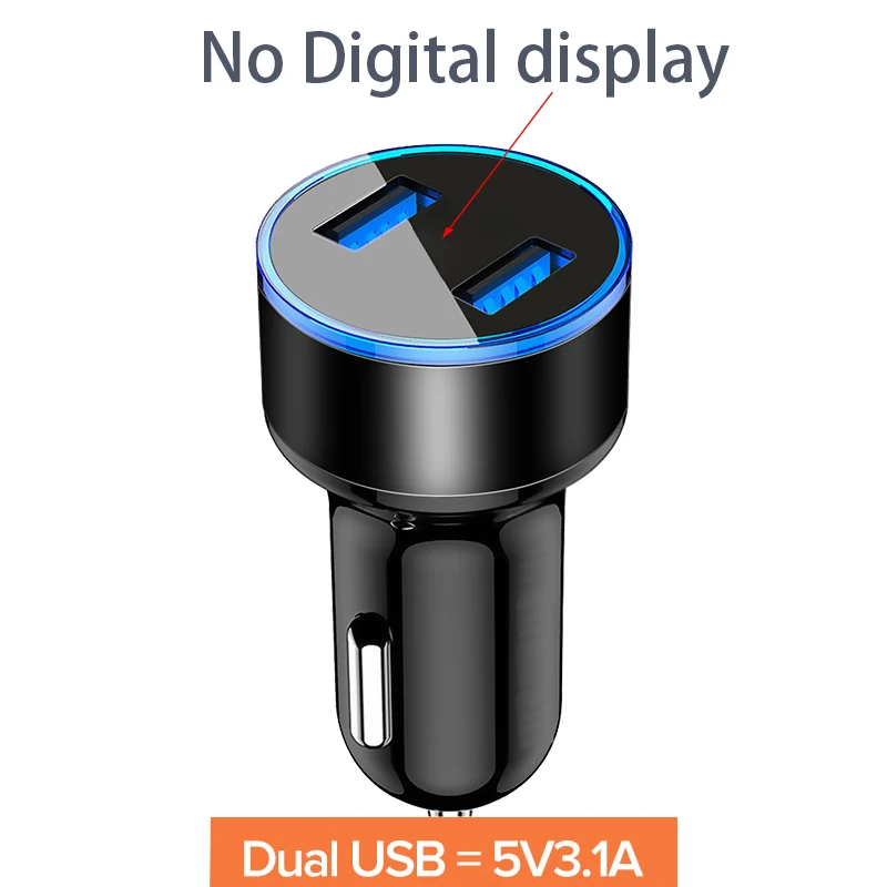 4.8A 5V Car Chargers 2 Ports Fast Charging For Samsung Huawei iphone 11 8 Plus Universal Aluminum Dual USB Car-charger Adapter 12 v usb