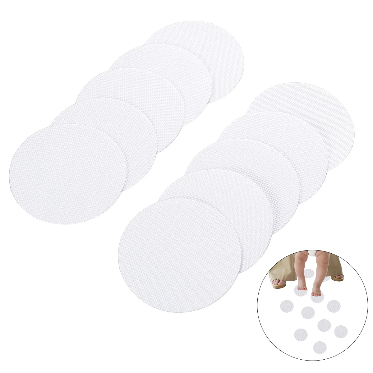 10pcs Anti-Slip Bath Grip Stickers Non-Slip Flooring Safety Bath Tub Shower Strips Tape Mat Applique Bathroom Accessories A30 - Цвет: Белый