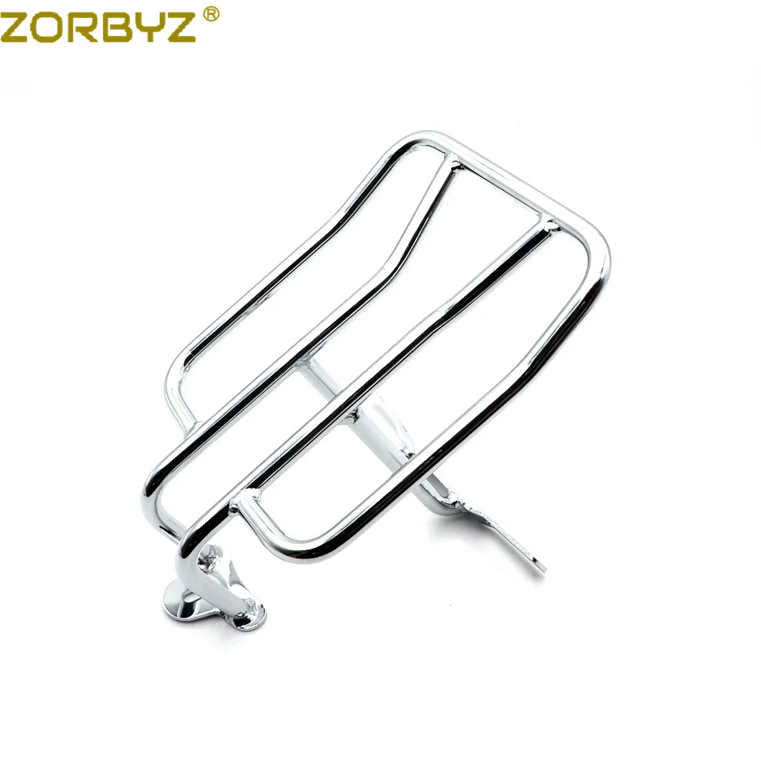 ZORBYZ Motorcycle Chrome Steel Rear Luggage Rack Carrier For Harley Sportster XL883 1200 Custom motorcycle luggage rack