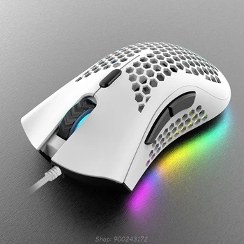 

7200DPI 6 Key Light Weight Hollowed Shell RGB Gaming Mouse E-sports Mice for FPS Games PUBG MOBA LOL PC Game O15 20 Dropship