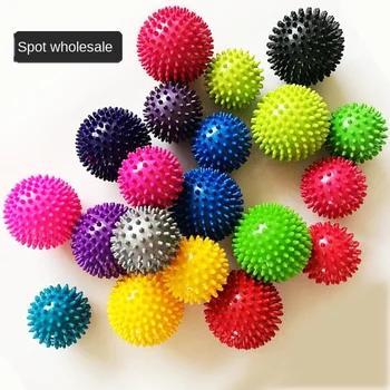 

PVC massage ball 7.5cm 9cm spike ball acupoint grip ball point nail fascia yoga ball fitness ball hedgehog ball