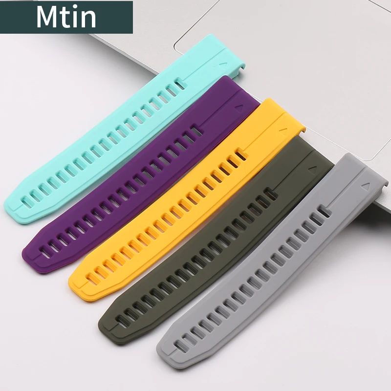 Quick release silicone strap 20mm22mm26mm for Garmin fenix 6x 6 6s pro fenix3 5s 5x outdoor sports waterproof watch accessories