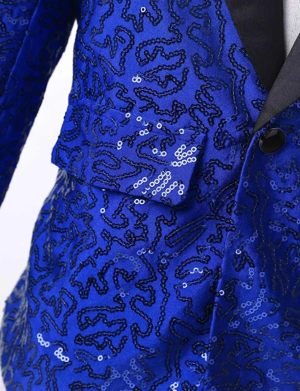 Kids Boys Shiny Sequin Gentleman Suit Tuxedo Coat Blazer Children Evening Party Circus Magic Tap Jazz Dance Performance Costume
