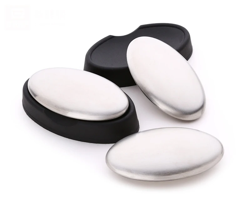 

304 Stainless Steel Soap To Odor Soap Creative To Fishy Taste Metal Soap Kitchen Tools Creative Soap Oval Kitchen Cleaning Tools