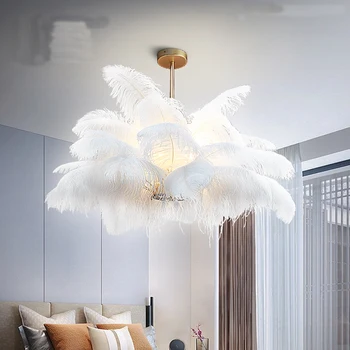 

Nordic feather Led Pendant Lamp Lights Hanging Lamp Hanglamp Light Fixture Modern Hanging Ceiling Lamps Chandelier Lighting