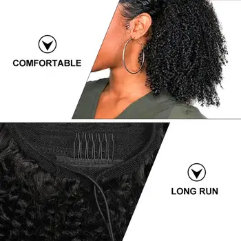 

1 Pc 18in Curly Ponytail Extension Drawstring Ponytail Ponytail Extension