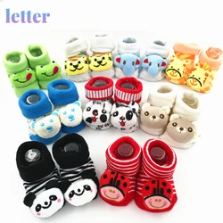 Novo bebê meias de borracha anti deslizamento crianças meias de pé engraçado feliz menina meias recém nascidos 0 6 18 mês