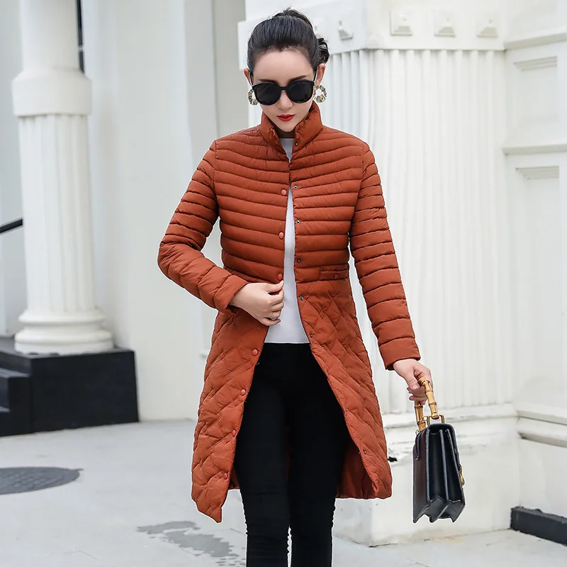 

2020 Autumn Winter Women Basic Jacket Coat Female Slim Hooded Cotton Coats Casual Female Medium-Long Jackets