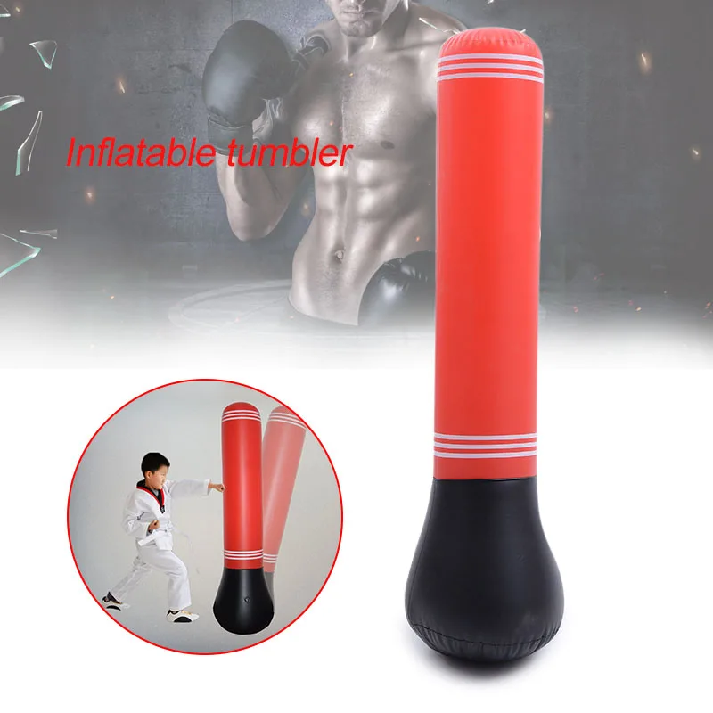 Надувной мешок для пробивки боксерский ПВХ тумблер тренировочный фитнес кик бои