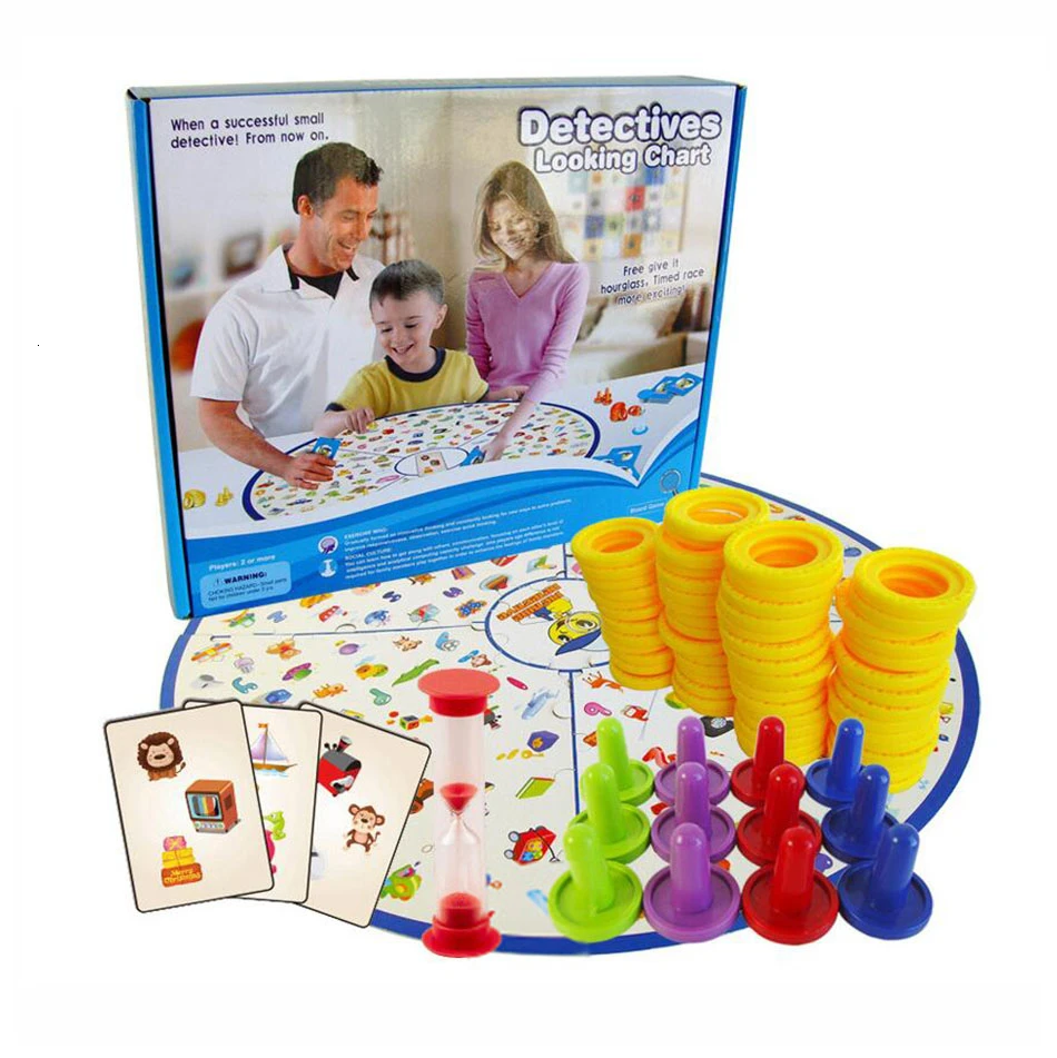 

Hot Baby Montessori Puzzle Education Game Kids Detectives Looking Chart Board Plastic Puzzle Brain Training Toys For Children
