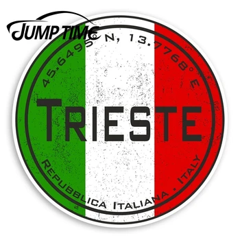 

Jump Time Trieste Italy Vinyl Stickers - Italian Flag Sticker Luggage Window Bumper Decal Waterproof Car Accessories