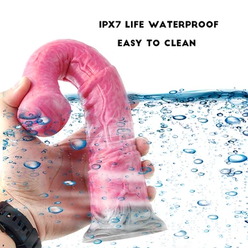 YOCY Long Animal Horse Dildo Vibrating Bullet Wireless Remote Sex Toy For Female Soft Silicone Anal Butt Plug With Suction Cup 6