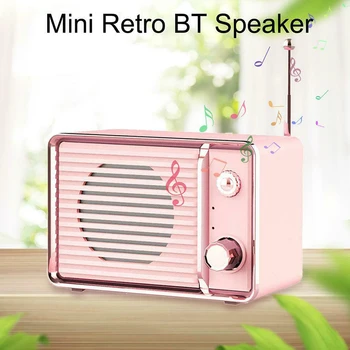 

Bluetooth Mini Retro Speaker 3D Wireless Super Bass Portable Loudspeaker @M23