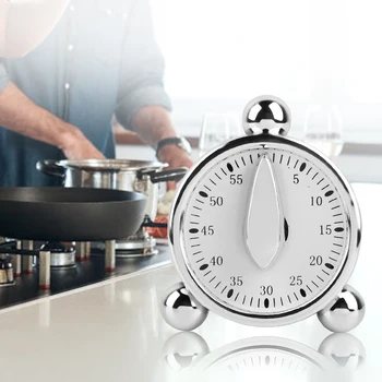 

60minutes Kitchen Mechanical Timer Cooking Reminders Alarm Clock Practical Cooking Timer Alarm Clock Time Manager