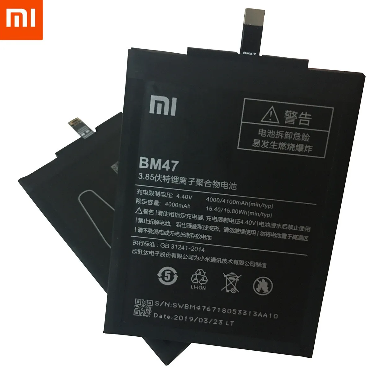Аккумулятор для телефона Xiao mi BM47, высокое качество, емкость 4000 мАч, запасная батарея для Red mi 3 3 S 3X4X3 pro Hong mi 3 S 4 X